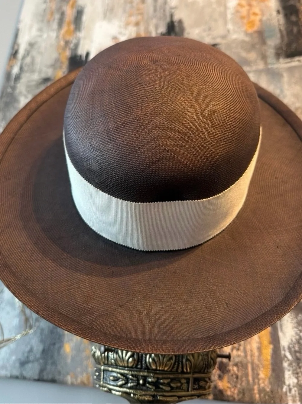 Vintage Channel Straw Hat